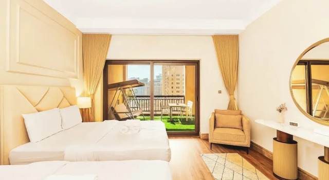 Апартаменты Premium New Fairmont Residence Private Beach club access Palm Jumeirah