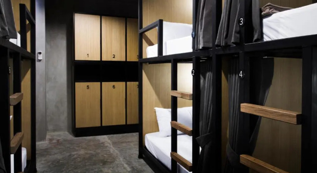 Кровать в общем номере BED STATION Hostel Ratchthewi