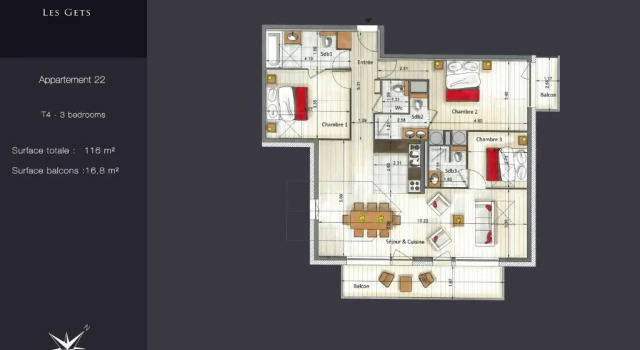 Апартаменты с 3 комнатами K2 by Alpine Resorts