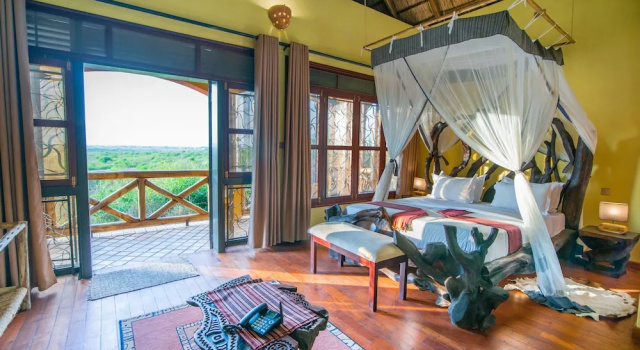 Двухместный номер Deluxe с балконом и с видом на парк Buffalo Safari Lodge