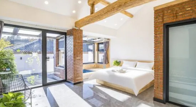 Люкс Comfort с 2 комнатами Beijing Guoran Xiaozhu Private Tang Homestay