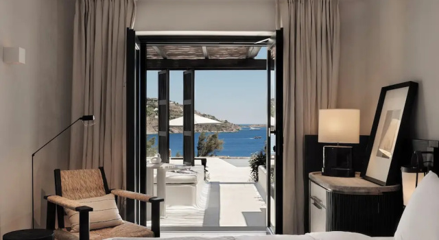 Полулюкс с балконом и с видом на море Kalesma Mykonos