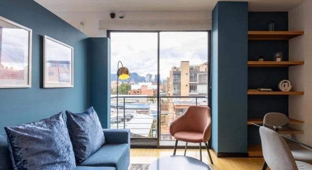 w Vibrant 1BR in Chico, Rezerwuj Apartament Bogota Kolumbia