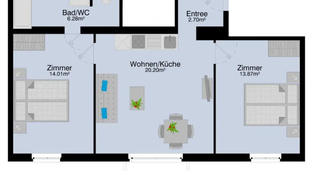 Апартаменты с 2 комнатами с балконом Hitrental Stauffacher Apartments