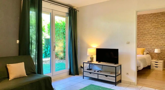 Blagnac : appartement T2 avec jardin, parking et climatisation, Rezervasyon Daire Blagnac 