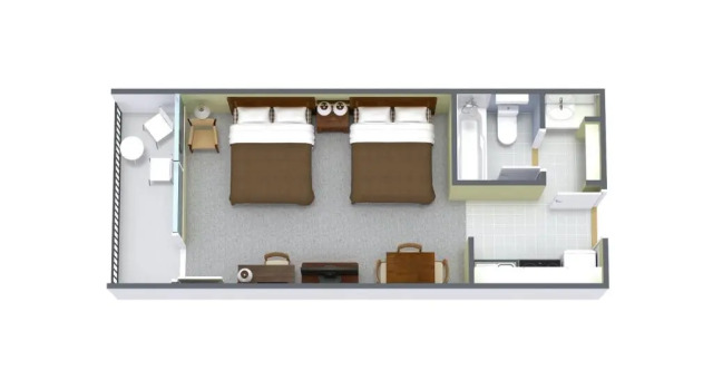 Четырёхместный номер Standard c 1 комнатой с видом на улицу Holiday Sands North "On the Boardwalk"