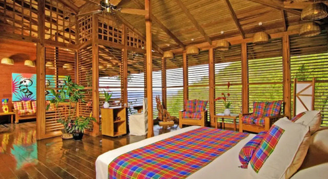 Camera Deluxe con balcone e con vista sull'oceano Anse Chastanet Resort