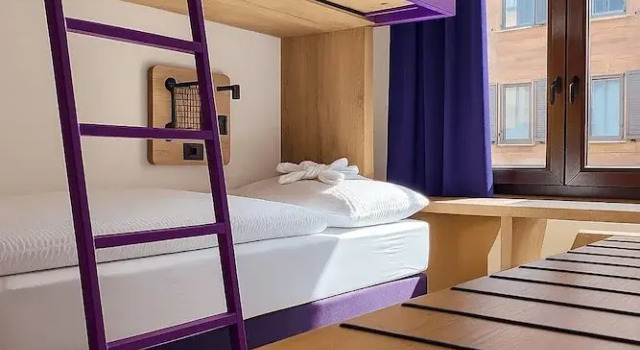 Кровать в общем номере Hotelkonkurrenz Hostel