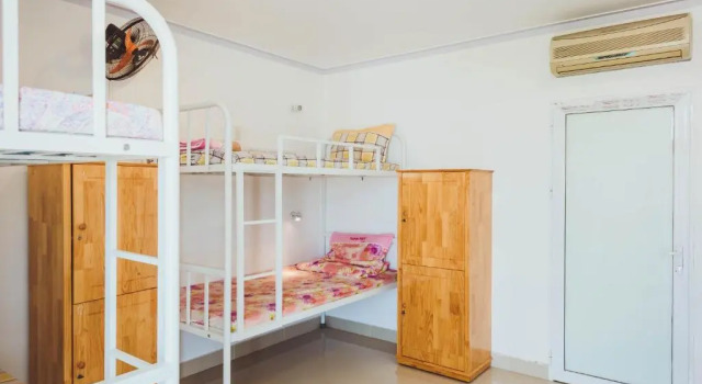 Кровать в общем номере Lavender Muine Hotel