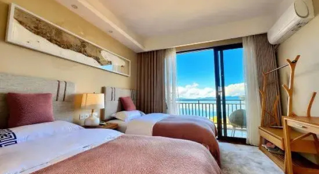Семейный люкс с красивым видом из окна Wohetian Vacation Apartment