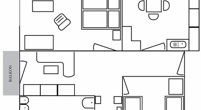 Номер Standard с 2 комнатами с видом на горы Panoramahotel Lilienstein
