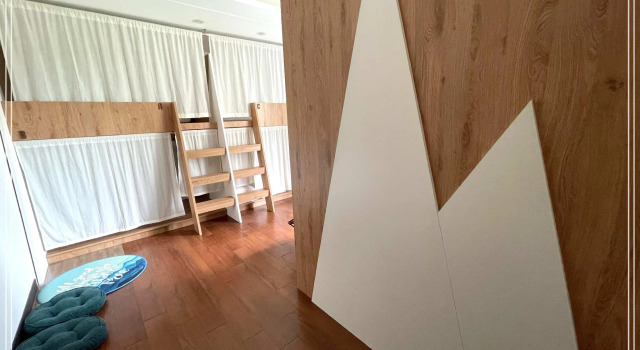Кровать в общем номере Green Park Homestay