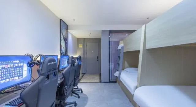 Кровать в общем номере Ningbo Canyon Self-Regulating E-sports Hotel