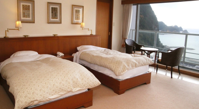 Двухместный люкс Nishiizu Crystal View Hotel