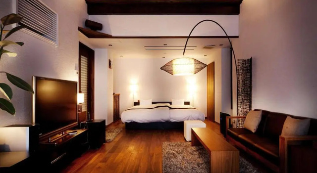 Люкс с балконом Premium Suites "Hanare Matsushimakaku" Produced by Shousuke no Yado Takinoyu