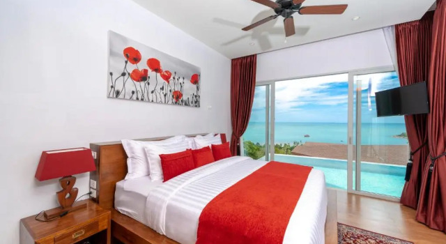 Вилла с 2 комнатами с видом на море Eranda Pool Spa Villa, Chaweng Koh Samui