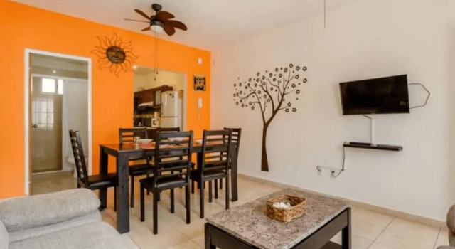 Apartamento en Fraccionamiento Privado 6 personas con piscina cerca de la Playa