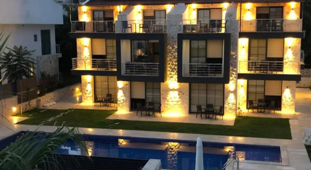 Stonehouse Aparts Dublex 3+1 mit Meerblick und Jakuzzi Kalkan No:5, Забронировать Апартаменты/квартира Апартаменты провинции Антальи, Апартаменты/квартира
