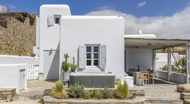 Cozy villa Amanda in Mykonos, Забронировать Вилла Отели Пляжа Элия с парковкой, Парковка
