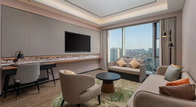 Двухместный люкс Deluxe Hilton Garden Inn Suzhou Kunshan