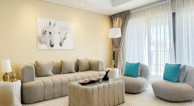 Апартаменты Grand с 2 комнатами с видом на море Massive 2 Bedroom with Palm View Balqis