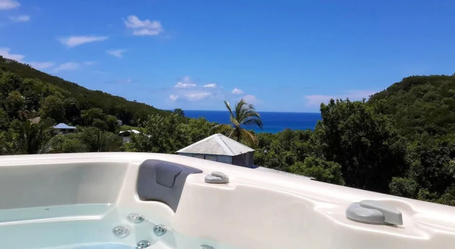 Apartment With one Bedroom in Deshaies, With Wonderful sea View, Furnished Garden and Wifi - 800 m From the Beach