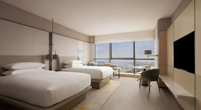 Четырёхместный номер Standard с частичным видом на море Shantou Marriott Hotel