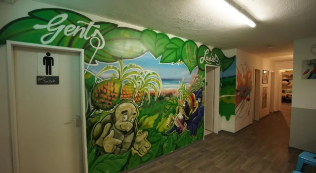 Кровать в общем номере Pauli Hostel