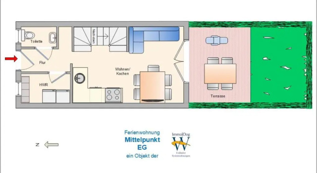 Коттедж Mittelpunkt 9 - Zentrales Reihenhaus in perfekter Lage