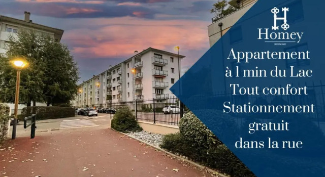 HOMEY MONTAIGNE - New - A 1 min à pied du LAC D'ANNECY - 2 Balcons privés - Appartement avec 2 chambres - Stationnement gratuit toute l'année sauf en été - juin à août