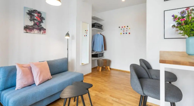 Студия Пентхаус с балконом BENSIMON apartments Prenzlauer Berg