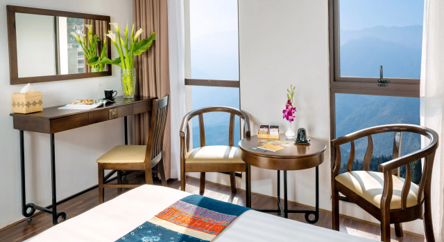 Двухместный номер Deluxe с видом на горы Amazing Hotel Sapa