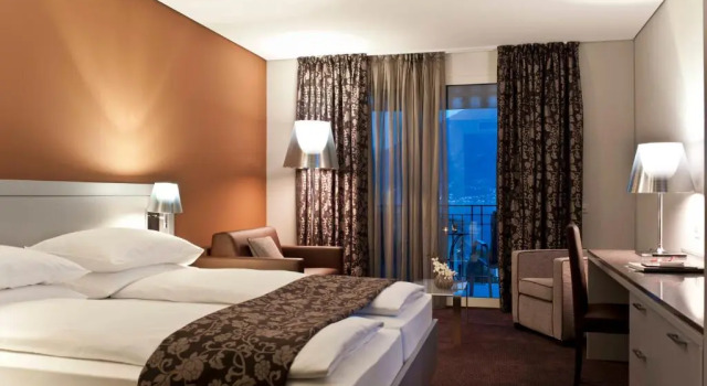 Двухместный номер Superior Chic с балконом и с видом на озеро Hotel Belvedere Locarno