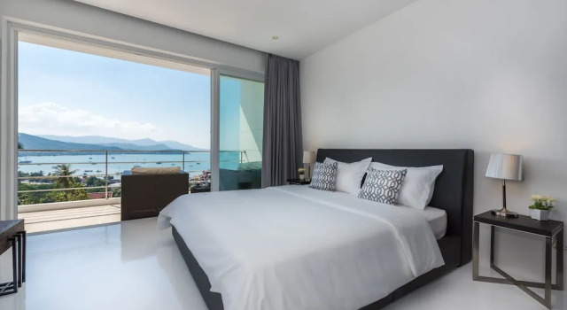 Апартаменты с 3 комнатами с балконом и с видом на море The Beach House Apartment