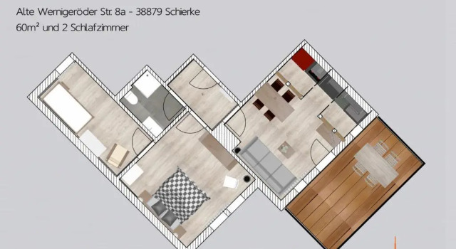 Апартаменты Auszeit im Harz - Haus 2 Wohnung 5