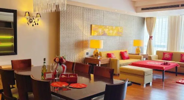 Двухместный люкс с 3 комнатами The Sandalwood Beijing Marriott Executive Apartments