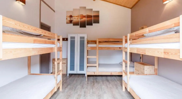 Кровать в общем номере Woodn Sea Lodge - Capbreton