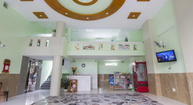 Кровать в общем номере Thai Quang Hotel