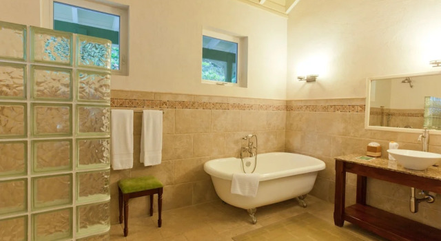 Четырёхместный номер Premier с балконом и с видом на сад Rosalie Bay Eco Resort & Spa
