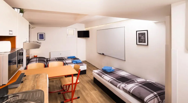 Трёхместная студия Comfort School Apartment by metro stop Vyšehrad