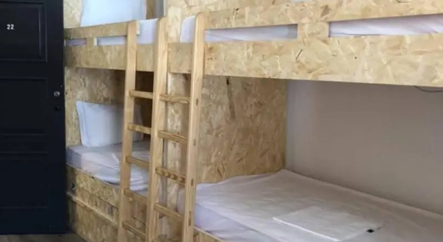 Кровать в общем номере Hostellicious