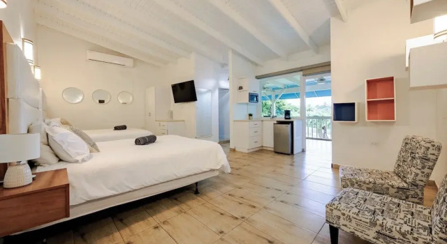 Standardowy dwuosobowy rodzinny pokój i balkonem Serenity Rincon Guesthouse