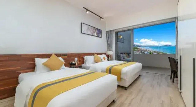 Люкс c 1 комнатой с балконом и с видом на море Xiyue Lijing Resort Apartment (Shanwei Poly Jinchowan Branch)