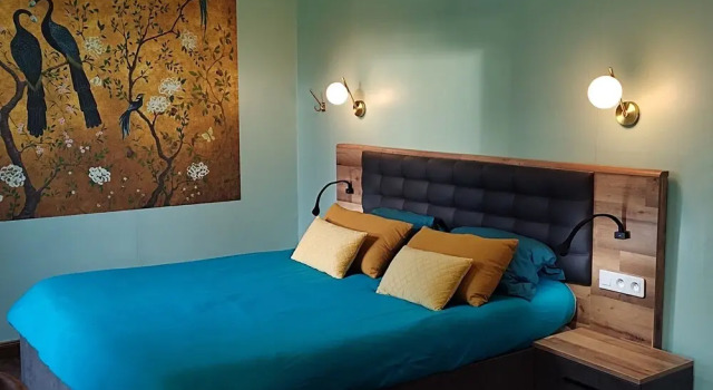 Четырёхместный номер Superior с видом на сад Hotel des Voyageurs