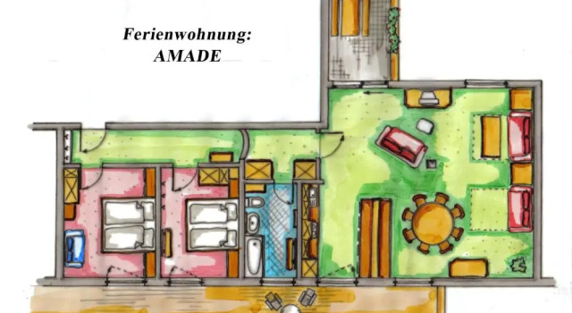Апартаменты с 2 комнатами с балконом Ferienwohnungen ECKART, GABRIELHAUS