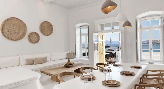 Вилла с 4 комнатами с балконом и с видом на море Villa Kampani Sea View Villa Mykonos Town