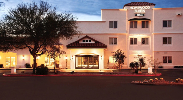 Кровать в общем номере Homewood Suites Tucson St. Philips Plaza University