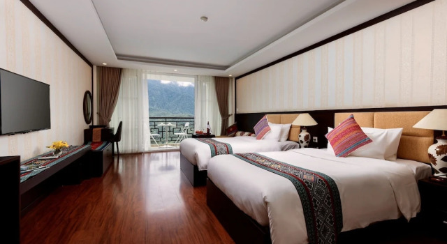 Номер Deluxe с видом на горы Sapa Diamond Hotel
