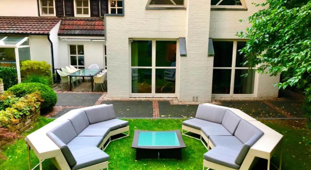 Апартаменты Luxus Ferienhaus Villa EMG Emsdetten nah Münster, Osnabrück, Rheine für Familien Gruppen bis 17 Personen, Pool, Whirlpool, Garten, Kamin, 6SZ