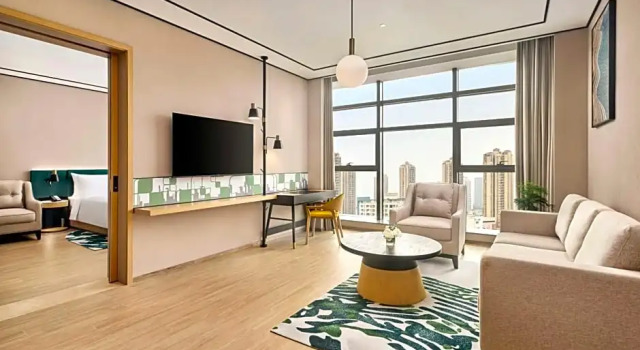 Двухместный люкс Deluxe Hilton Garden Inn Zhuhai Jinan University